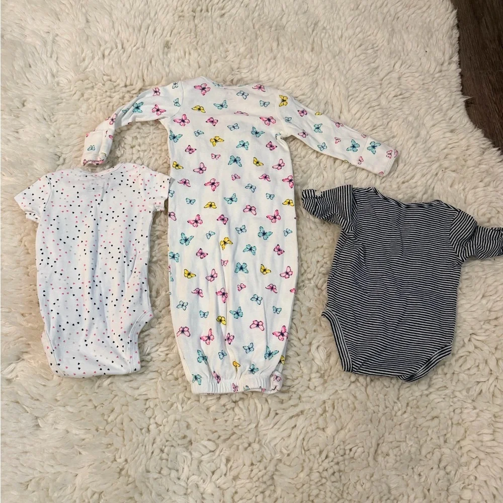 Carter's Kids Matching Set - White, Pink, Blue